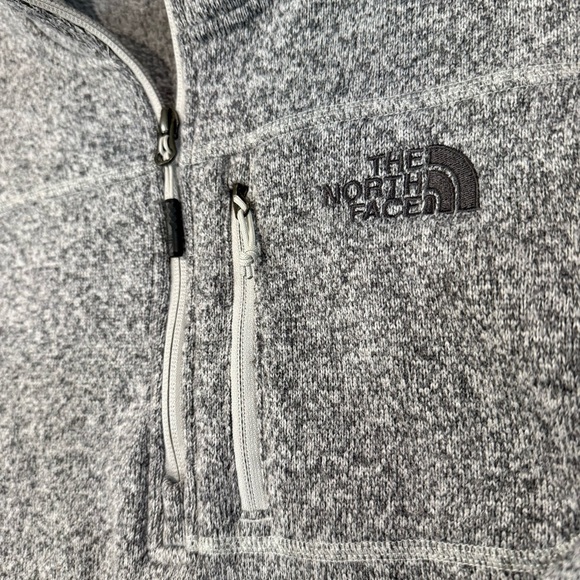 The North Face Gordon Lyons Quarter Zip Fleece Pullover Sweater Men’s Small Gray - Picture 3 of 7